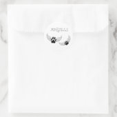 Angel Pet Paws Ronde Sticker (Tas)