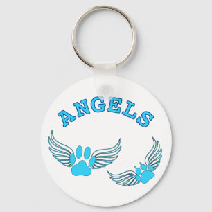 Angel Pet tekent in blauw Sleutelhanger