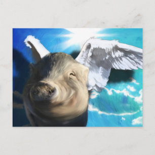 Angel Pig Briefkaart