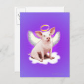 Angel Pig Briefkaart (Voorkant / Achterkant)