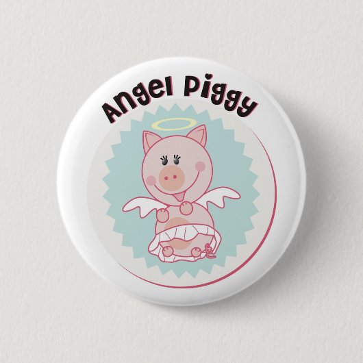 Angel_Piggy Ronde Button 5,7 Cm (Voorkant)
