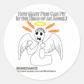 Angel Pinhead Ronde Sticker