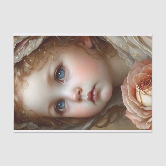  Angel Portret Decoupage Tissuepapier (Voorkant)