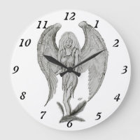 Angel, Potcil Art, zwart-wit design