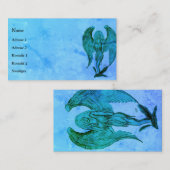 Angel, Potcil Kunst in Marmor Design Visitekaartje (Voorkant / Achterkant)