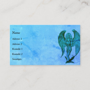 Angel, Potcil Kunst in Marmor Design Visitekaartje