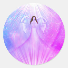 Angel Praying Heart Roze Paarse Stickers
