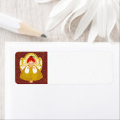 Angel Praying Return Label (Insitu)