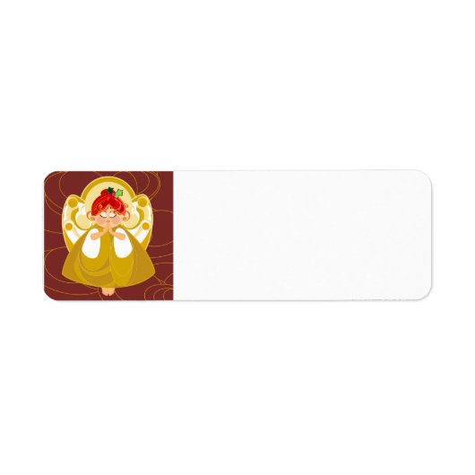 Angel Praying Return Label (Voorkant)