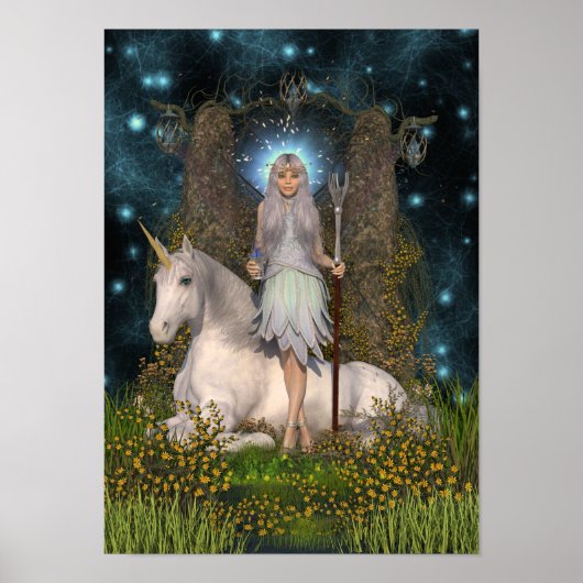 Angel Princess & Unicorn Poster (Voorkant)