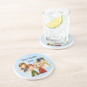 Angel Quartet Pixel Art Zandsteen Onderzetter (Zijkant)