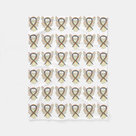 Angel Rainbow Awareness Ribbon Soft Blankets Fleece Deken (Voorkant)