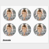 Angel Resting Ronde Sticker (Vel)
