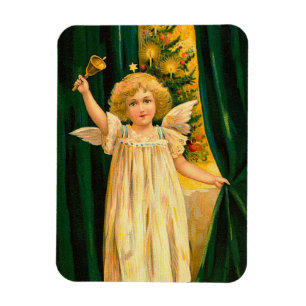 Angel ringing the bell for Christmas time Magneet
