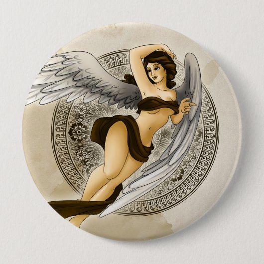 Angel Ronde Button 4,0 Cm (Voorkant)