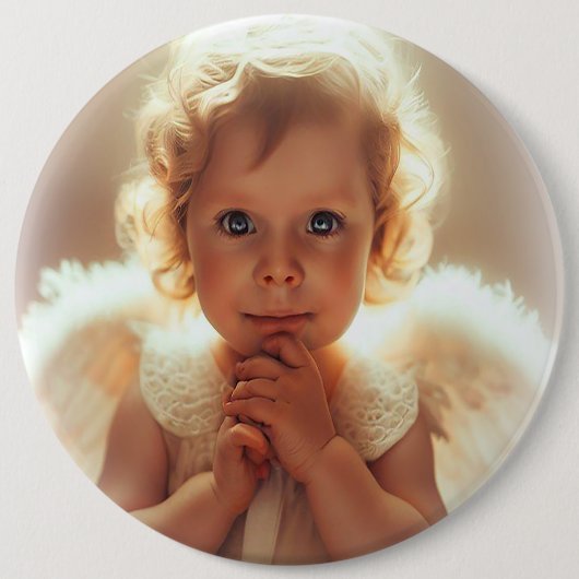 Angel Ronde Button 6,0 Cm (Voorkant)