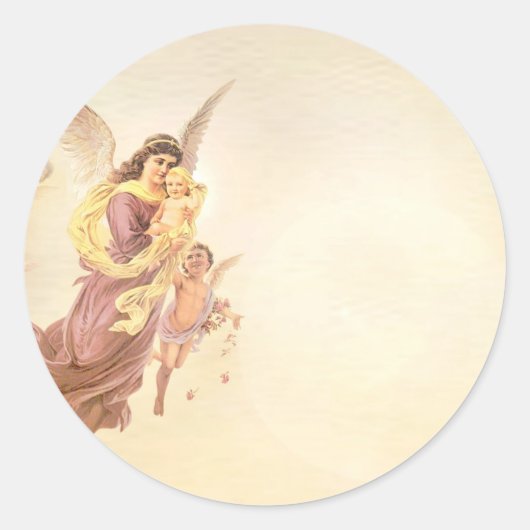 Angel Ronde Sticker (Voorkant)