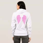 Angel Script & Pink Angel Wings Hoodie (Achterkant volledig)