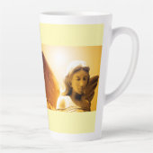 Angel Serenity Prayer Yellow Gold Orange Latte Mug (Droite)