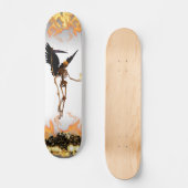 Angel Skeleton Demon Wings Flames Skateboard (Voorkant)
