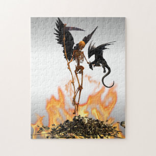 Angel Skeleton Gothic Dragon Legpuzzel