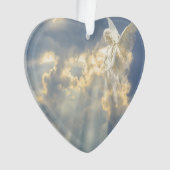 Angel Sky Clouds Dated Photo Custom Ornament (voorkant)