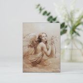 ANGEL SPEELT LYRA OVER DE CLOUDS BRIEFKAART (Staand voorkant)