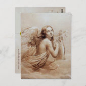 ANGEL SPEELT LYRA OVER DE CLOUDS BRIEFKAART (Voorkant / Achterkant)