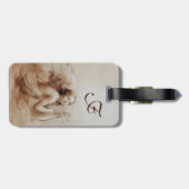 ANGEL SPEELT LYRA OVER DE CLOUDS brown Bagagelabel (Achterkant horizontaal)