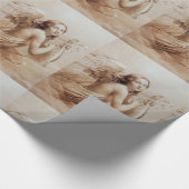 ANGEL SPEELT LYRA OVER DE CLOUDS brown Cadeaupapier (Hoek)