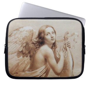 ANGEL SPEELT LYRA OVER DE CLOUDS brown Laptop Sleeve