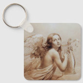 ANGEL SPEELT LYRA OVER DE CLOUDS brown Sleutelhanger (Voorkant)