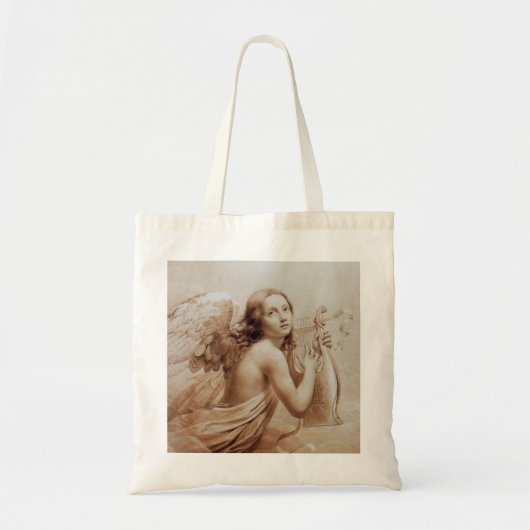 ANGEL SPEELT LYRA OVER DE CLOUDS brown Tote Bag (Voorkant)