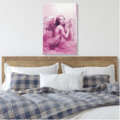 ANGEL SPEELT LYRA OVER DE CLOUDS CANVAS AFDRUK (Insitu (Slaapkamer))