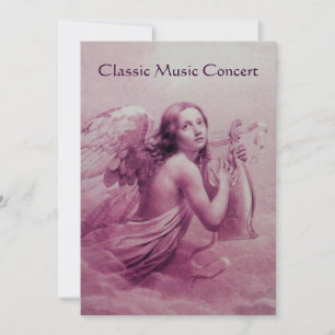 ANGEL SPEELT LYRA OVER DE CLOUDS, champagne Kaart