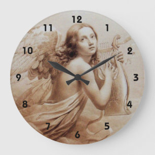 ANGEL SPEELT LYRA OVER DE CLOUDS GROTE KLOK