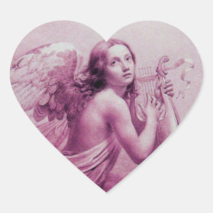 ANGEL SPEELT LYRA OVER DE CLOUDS, hart Hart Sticker