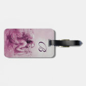 ANGEL SPEELT LYRA OVER DE CLOUDS Pink Bagagelabel (Achterkant horizontaal)