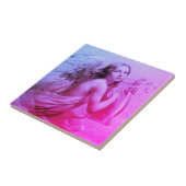 ANGEL SPEELT LYRA OVER DE CLOUDS Pink Blue Tegeltje (Zijkant)