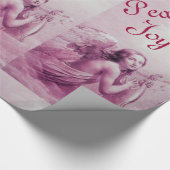 ANGEL SPEELT LYRA OVER DE CLOUDS Pink Cadeaupapier (Hoek)