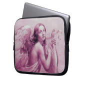 ANGEL SPEELT LYRA OVER DE CLOUDS roze Laptop Sleeve (Voorkant Links)