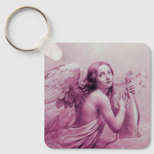 ANGEL SPEELT LYRA OVER DE CLOUDS roze Sleutelhanger