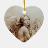 ANGEL SPEELT LYRA OVER HET Hart VAN DE CLOUDS Keramisch Ornament (Voorkant)