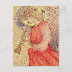 Angel Spelen Een Flageolet Briefkaart
