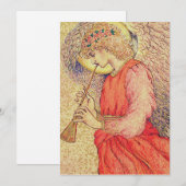 Angel Spelen Een Flageolet Kaart (Voorkant / Achterkant)