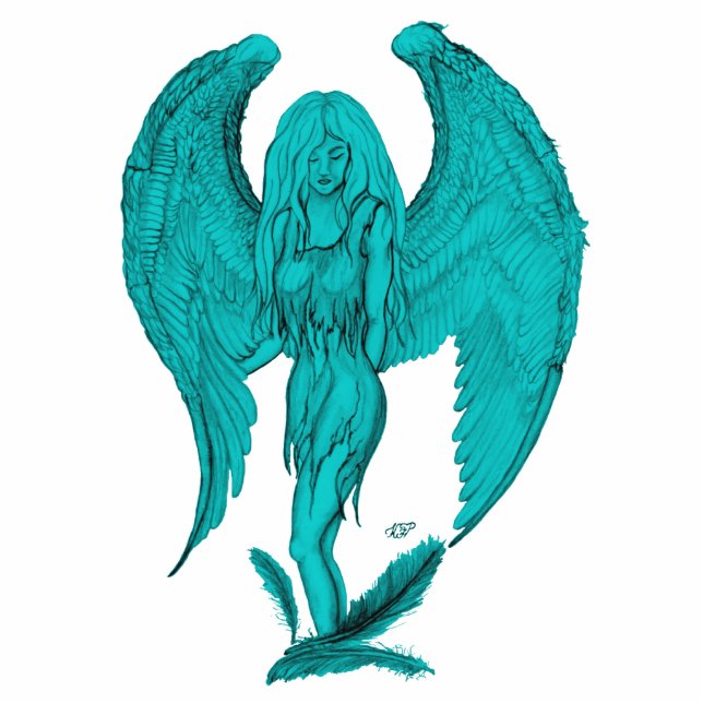 Angel Staand Fotobeeldje (Voorkant)