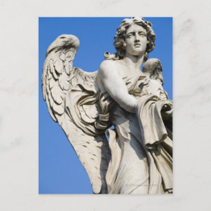 Angel-standbeeld, Ponte Sant'Angelo, Rome, Italië Briefkaart