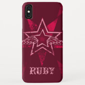 Angel Star nom personnalisé ruby rouge coque iphon (Dos)