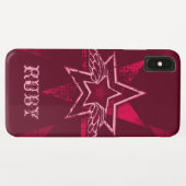 Angel Star nom personnalisé ruby rouge coque iphon (Dos (Horizontal))