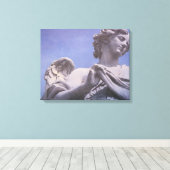 Angel Statue Canvas Afdruk (Insitu (Houten vloer))
